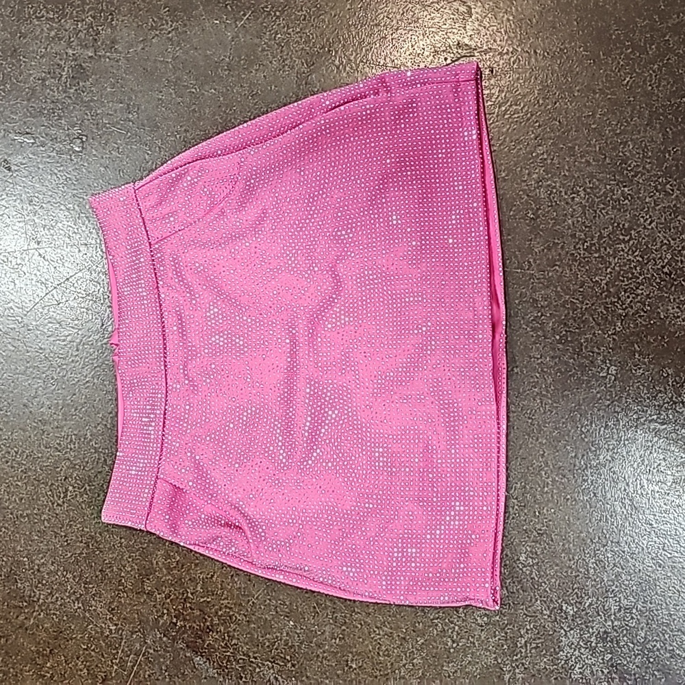NWT size Small Jessler pink rhinestone studded skort